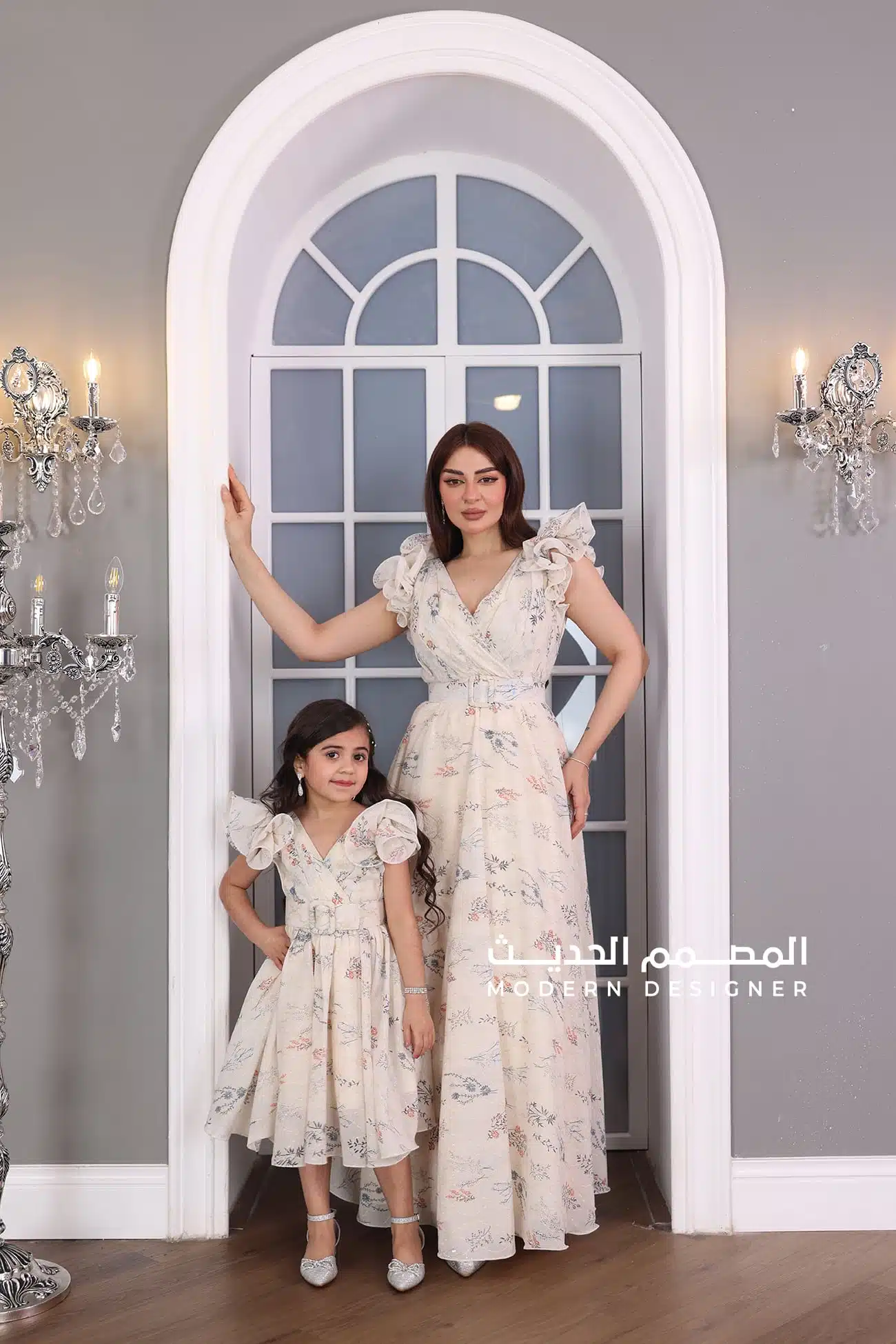 فستان بناتي مشجر راقي