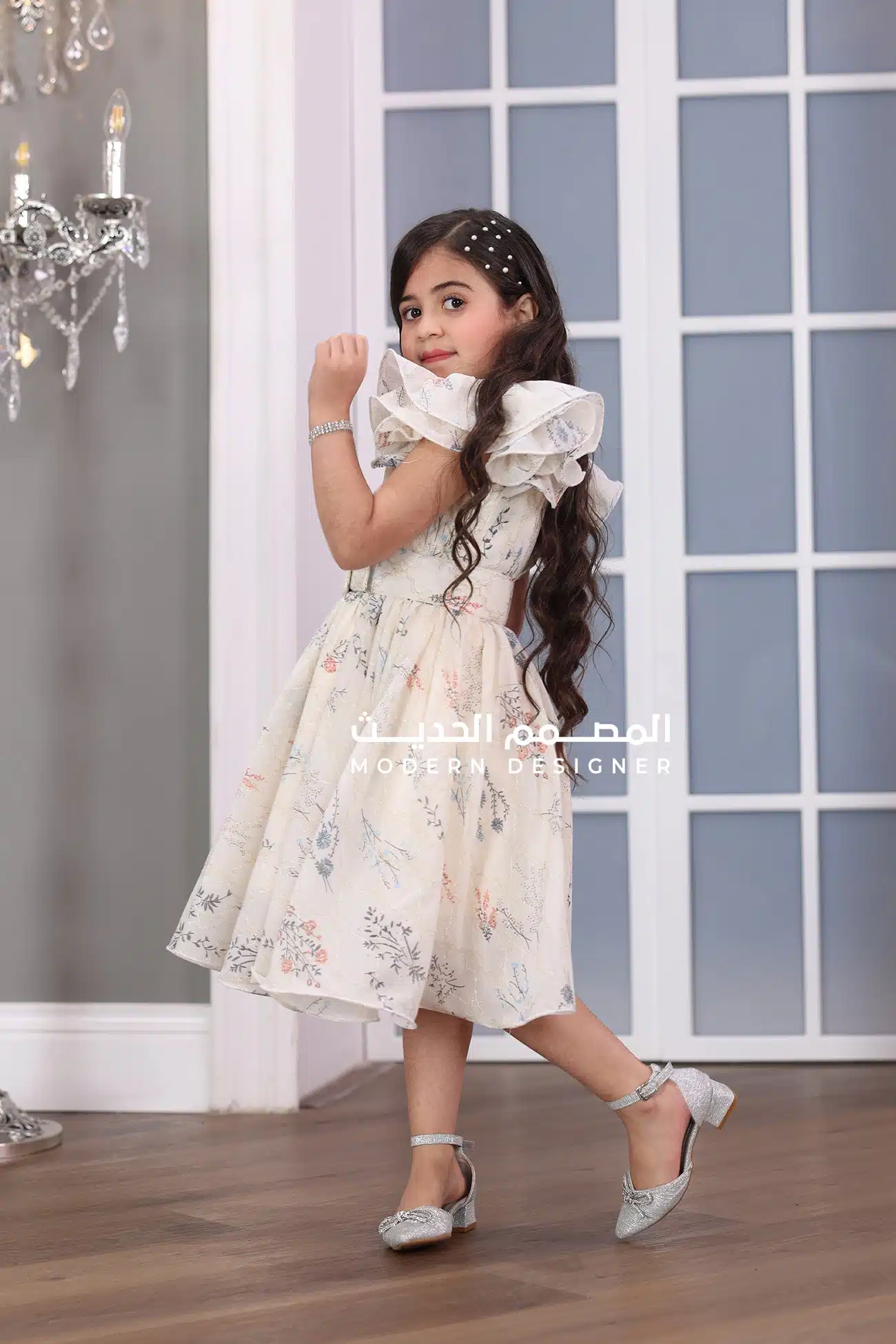 فستان بناتي مشجر راقي