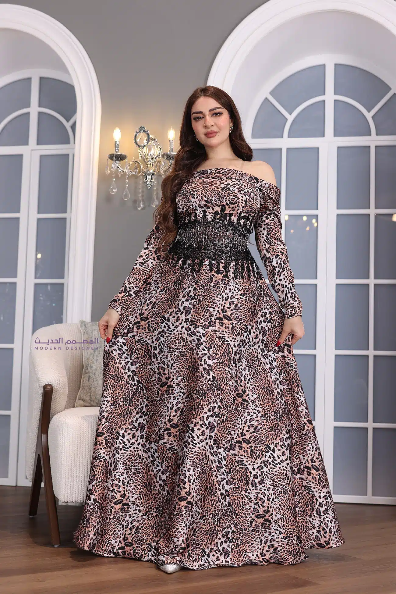 فستان مناسبات بتطريز فخم