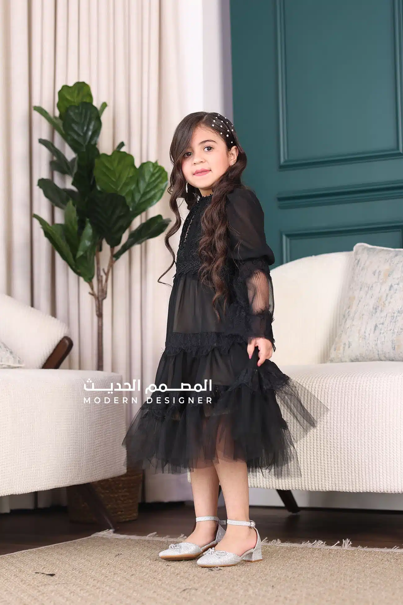 فستان بناتي شيفون انيق