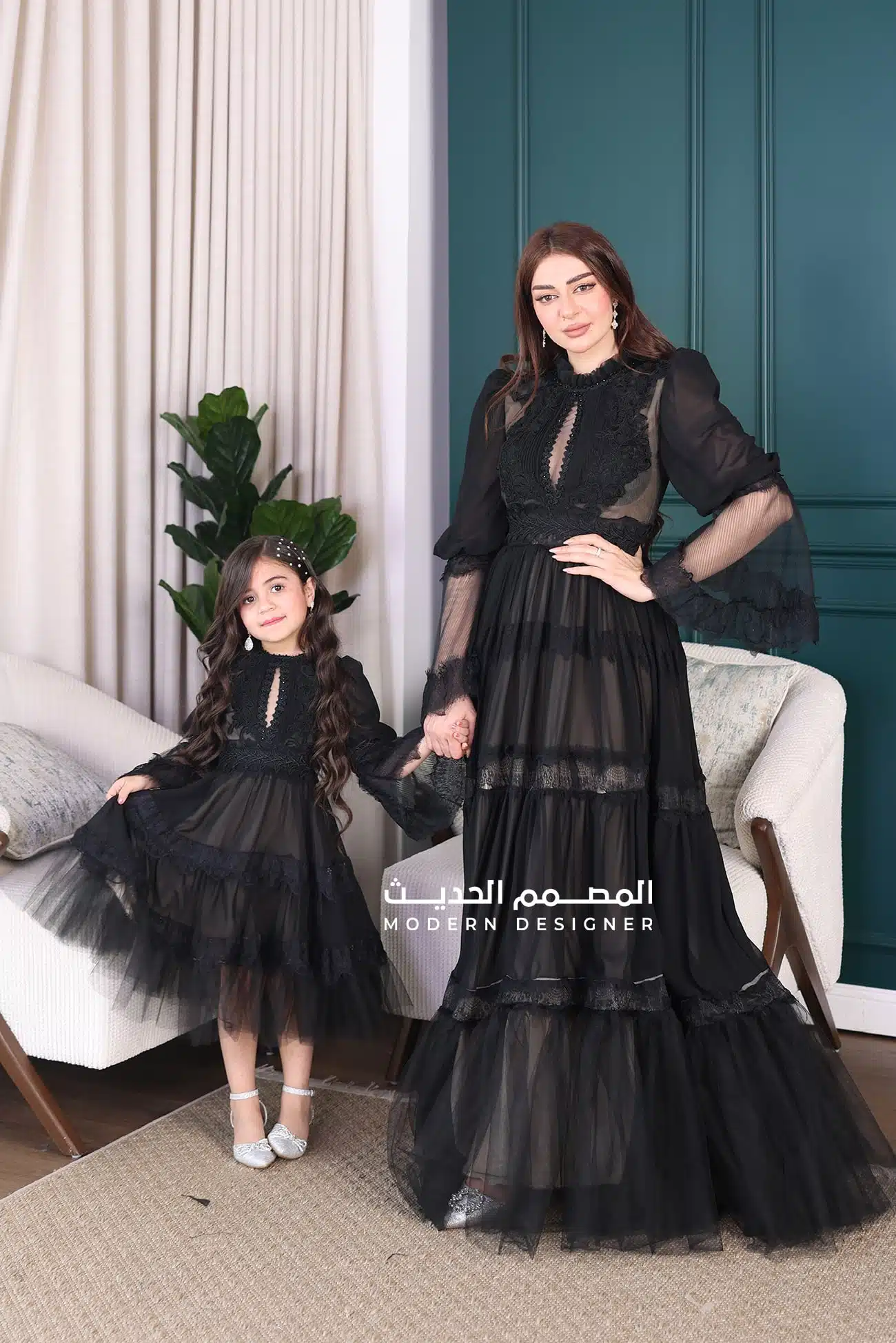 فستان بناتي شيفون انيق