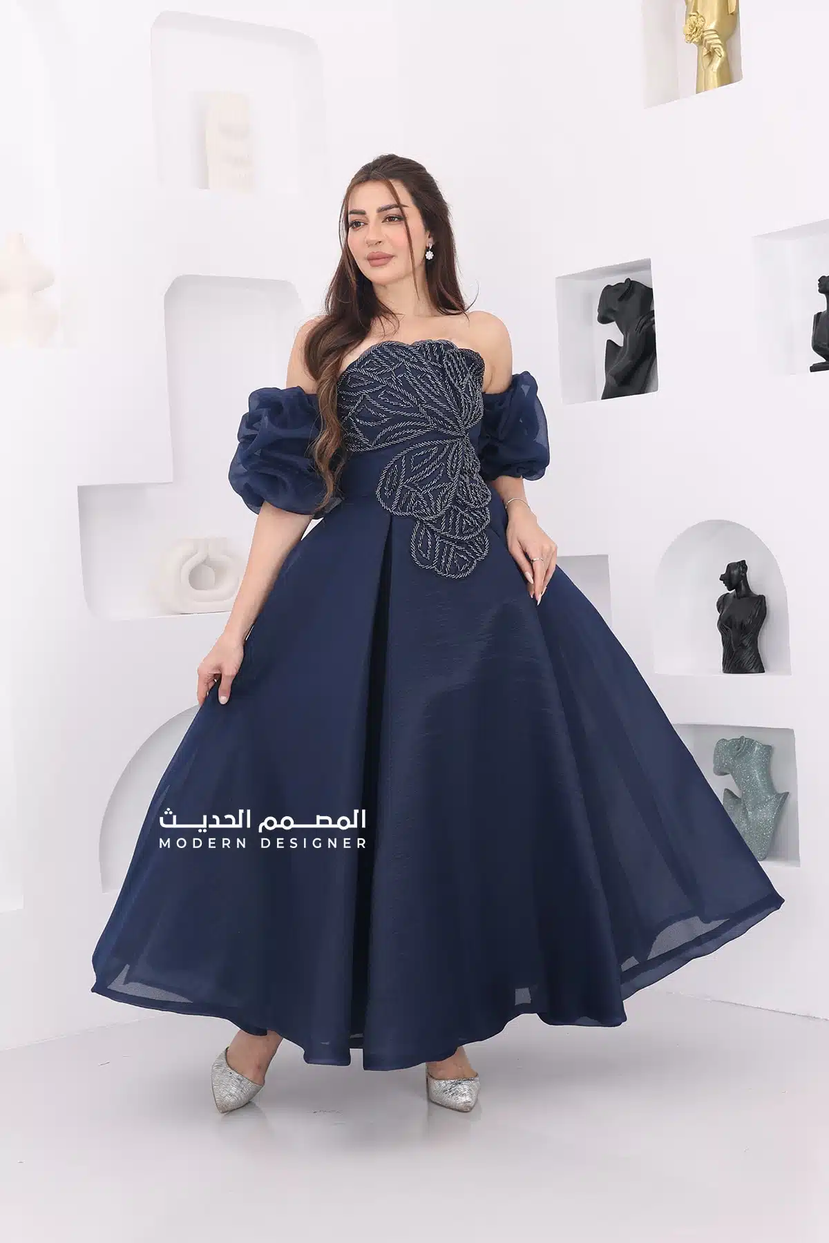 فستان سهرة بتطريز راقي