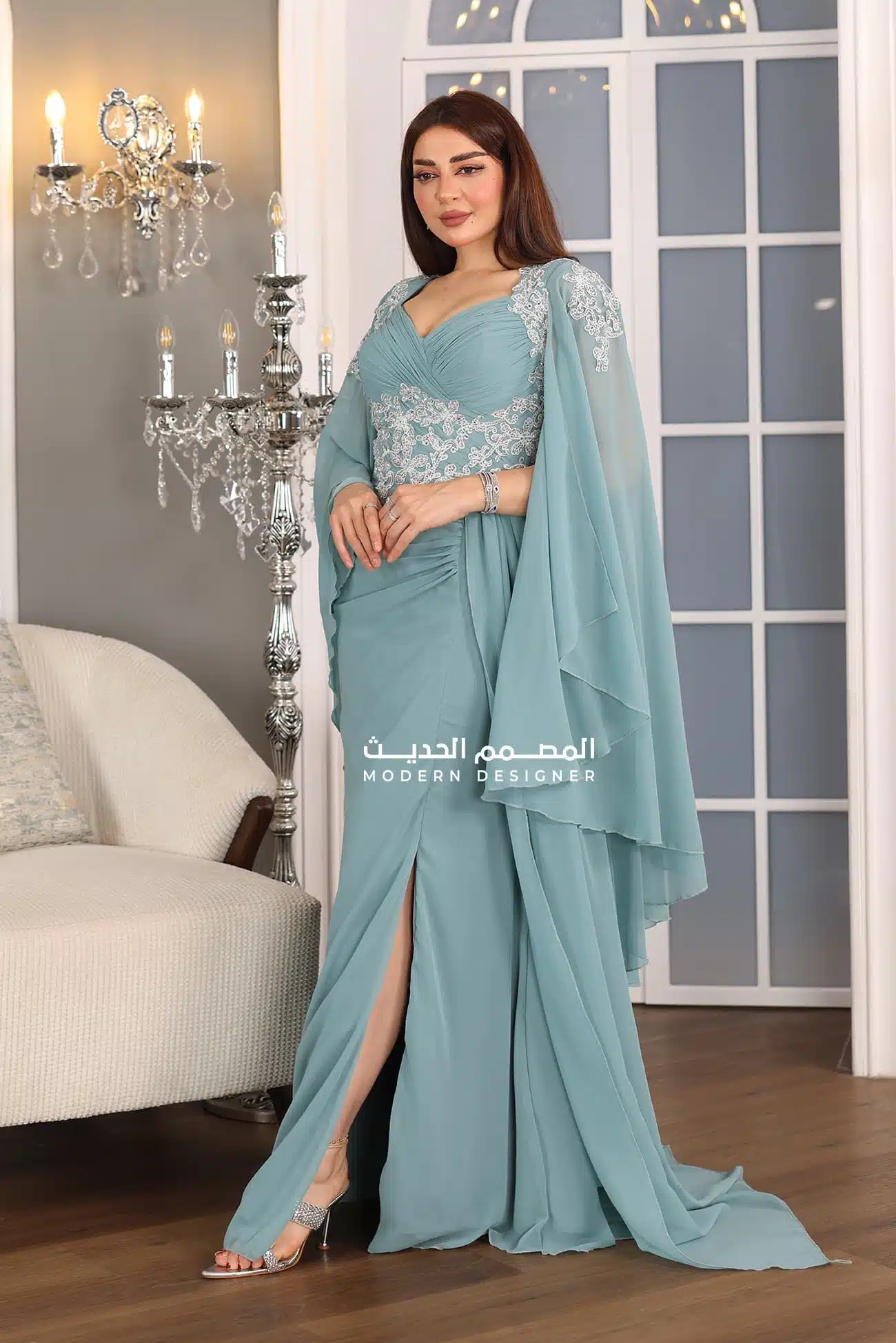 فستان راقي بتطريز فخم