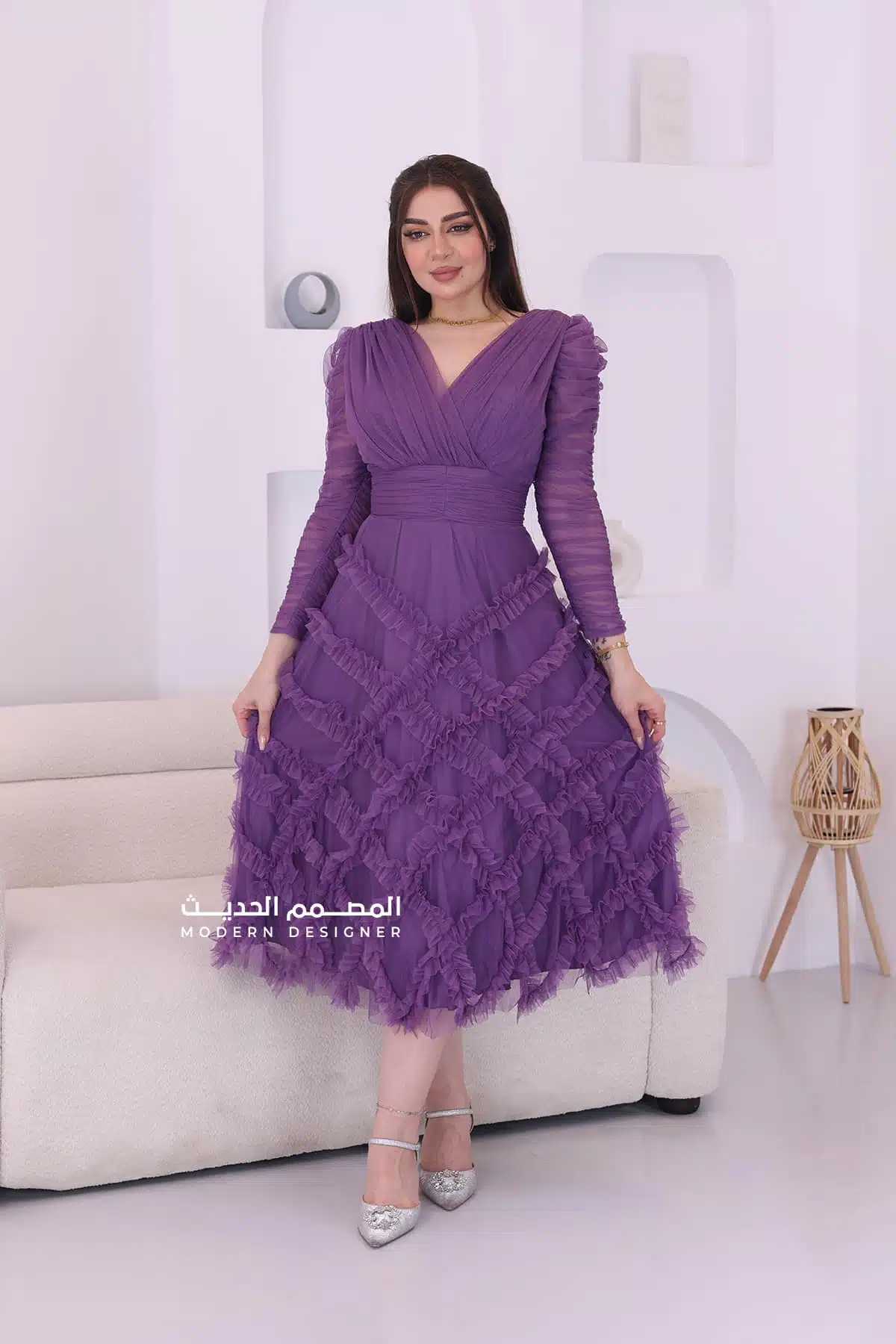 فستان قصير بتصميم فخم