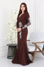 فستان سهرة فخمة بتصميم فريد