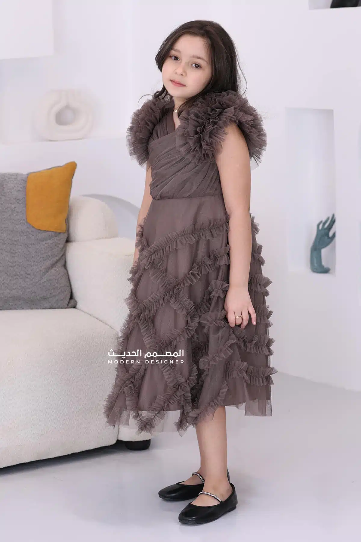 فستان بناتي تل طبقات فخمة فستان بناتي تل طبقات فخمة