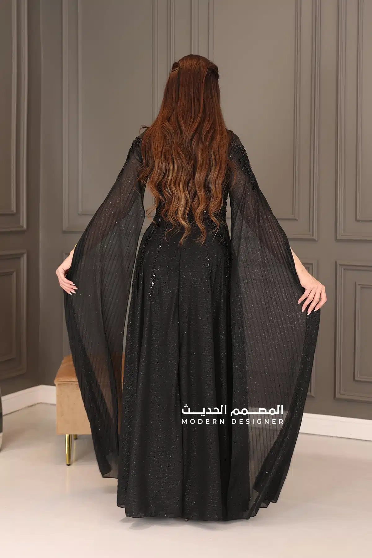 فستان سهرة شيفون لمعة