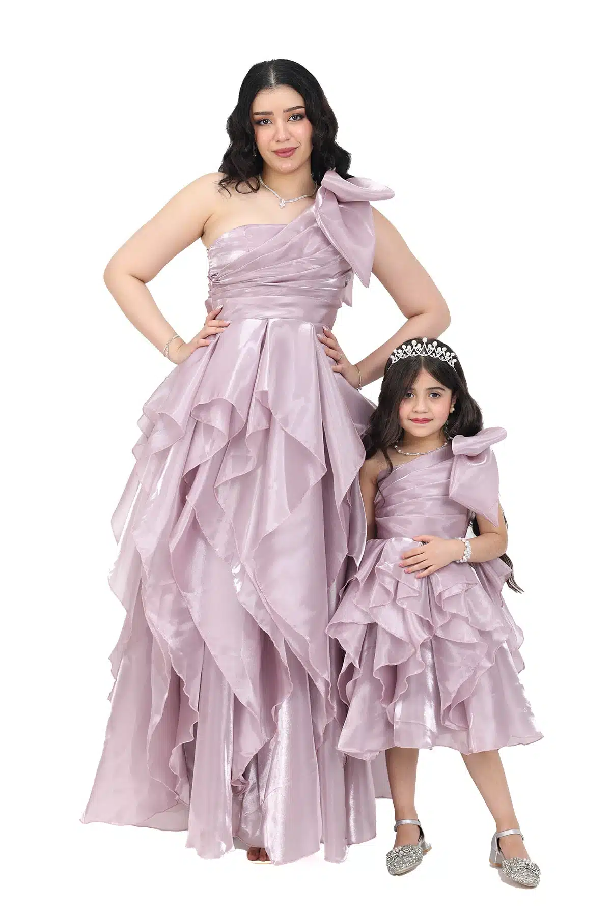 فستان بناتي بفونكة فخمة على الكتف فستان بناتي بفونكة فخمة على الكتف