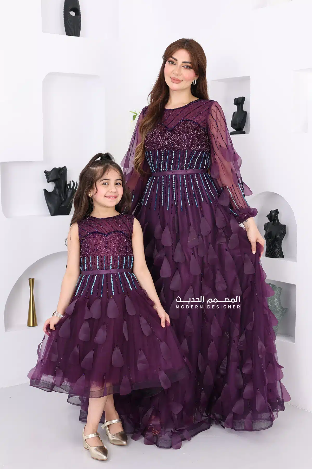 فستان سهرة ملكي بتطريز فاخر