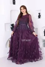 فستان سهرة ملكي بتطريز فاخر