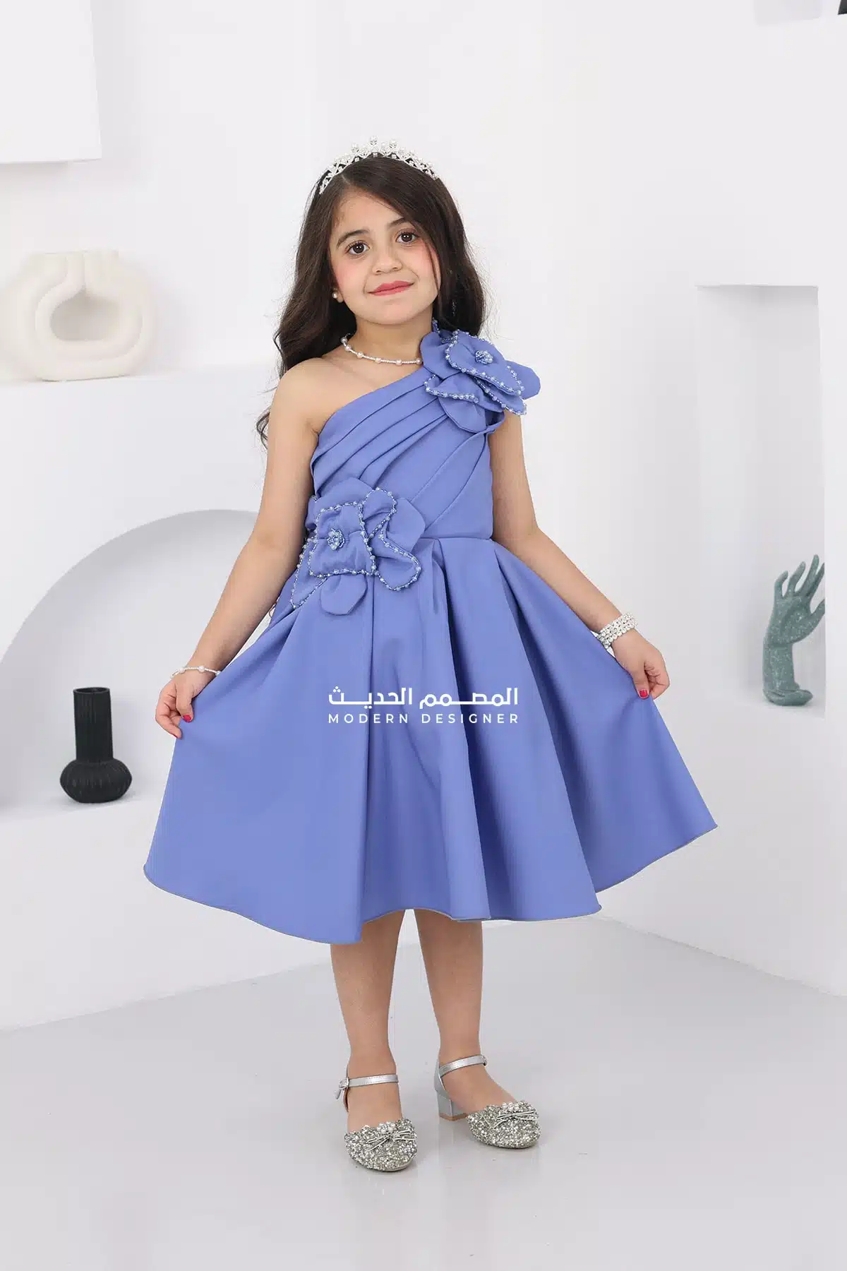 فستان بناتي ناعم بورد فخم