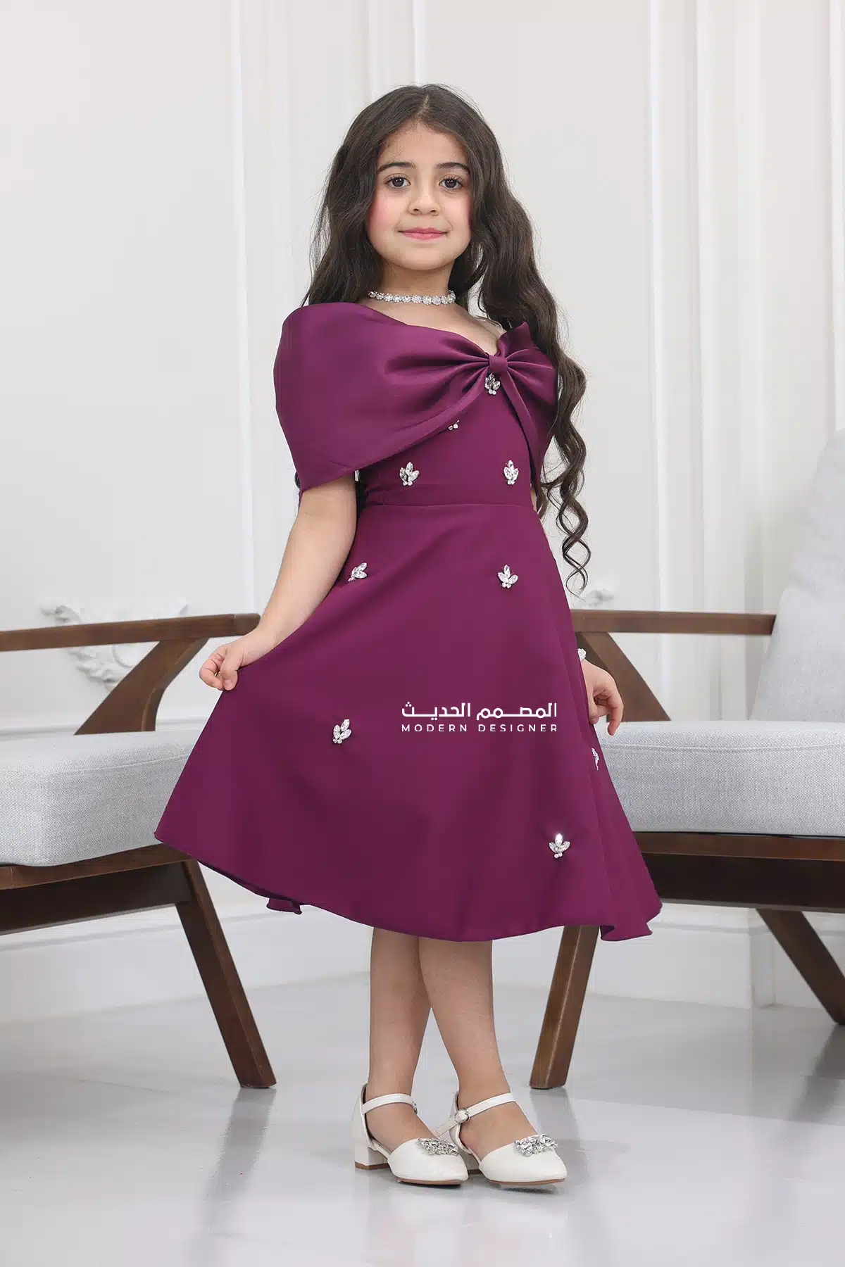 فستان بناتي سواريه بتصميم حديث