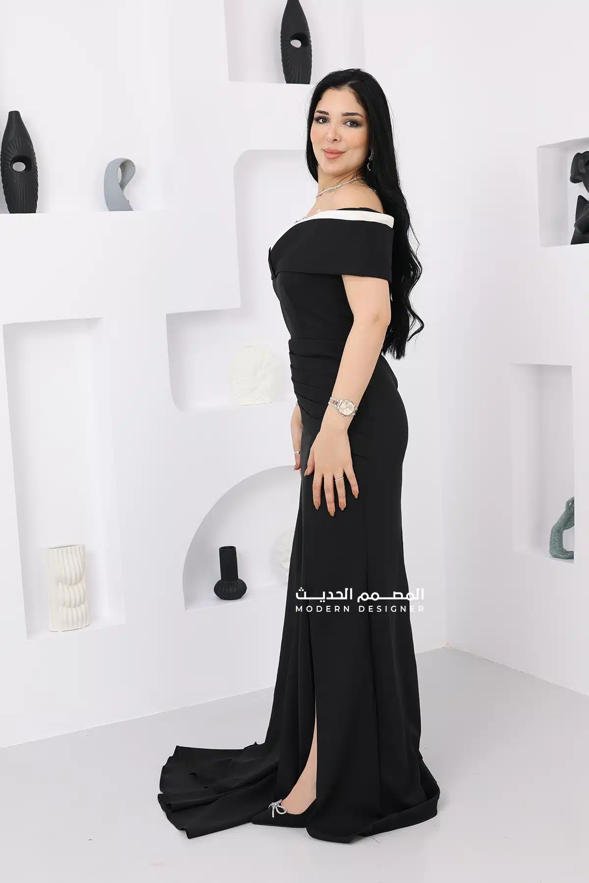 فستان ناعم طويل فاخر