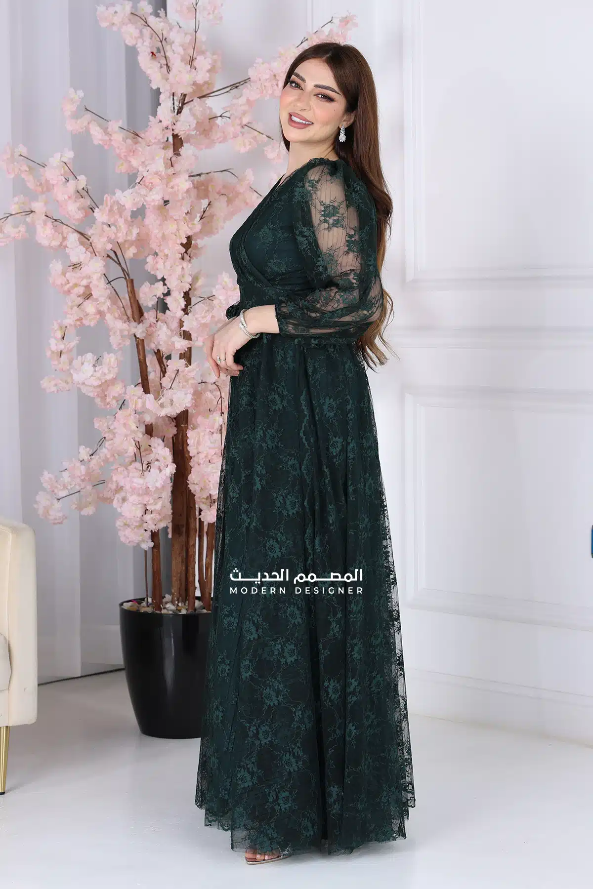 فستان دنتيل طويل