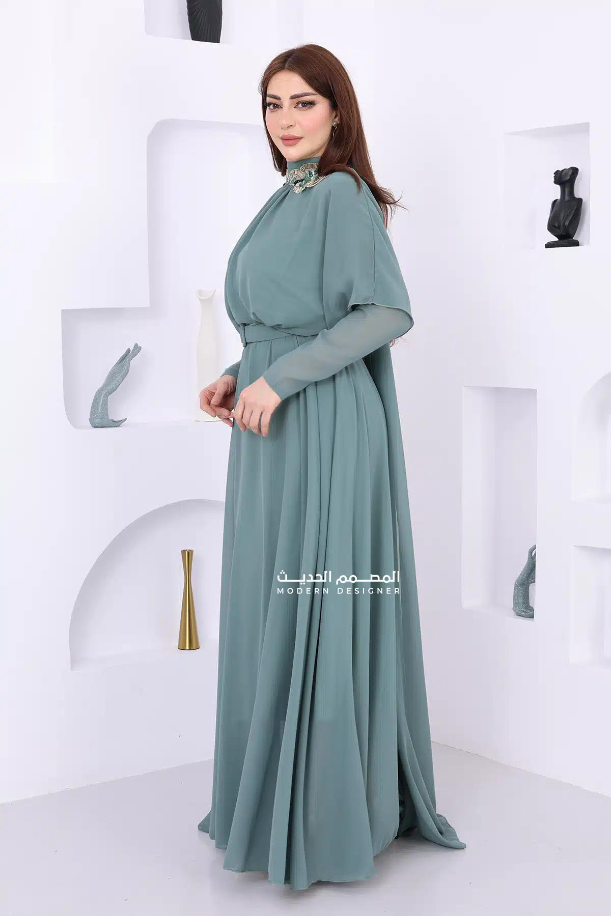 فستان شيفون طويل