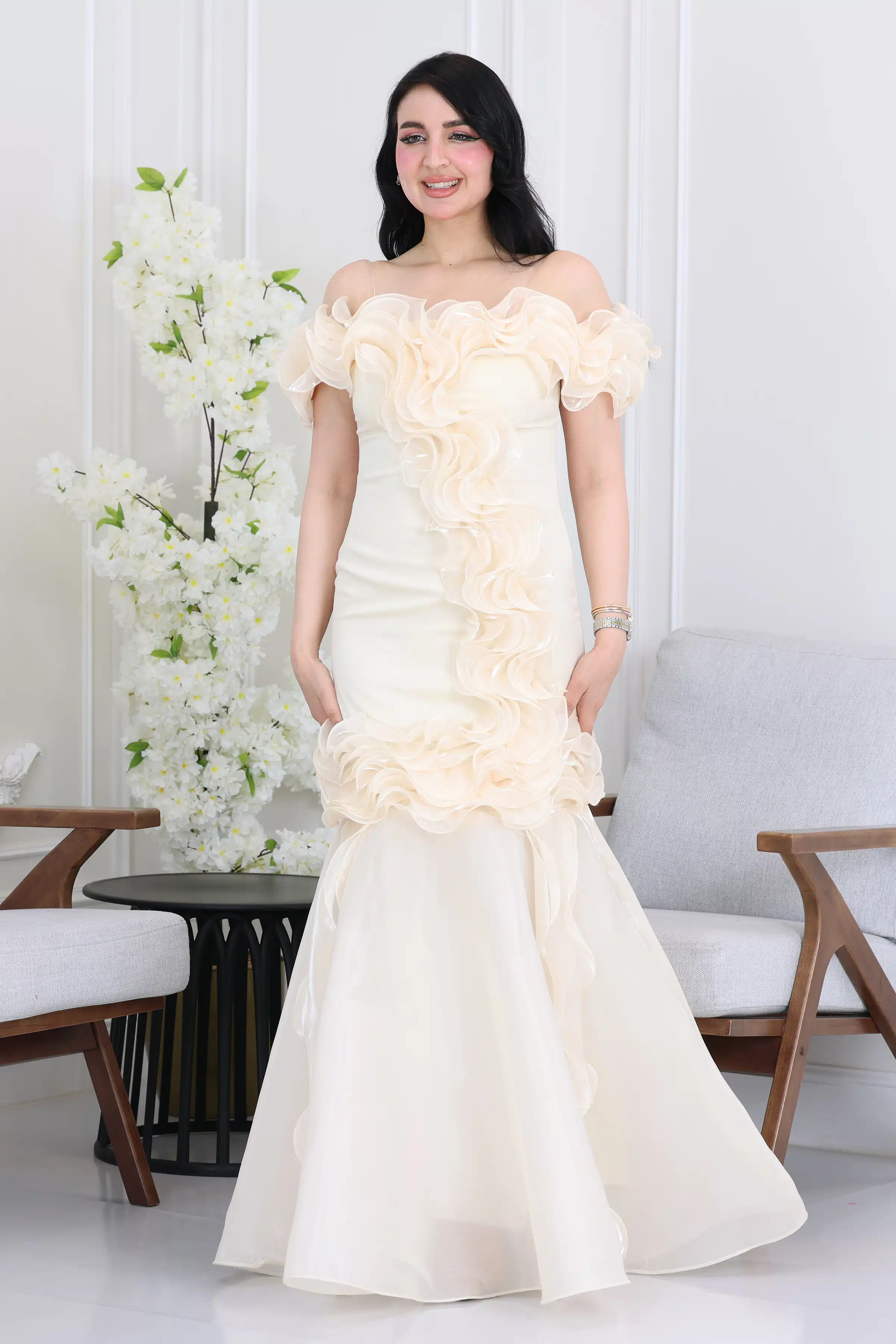 فستان سهرة عصري فخم