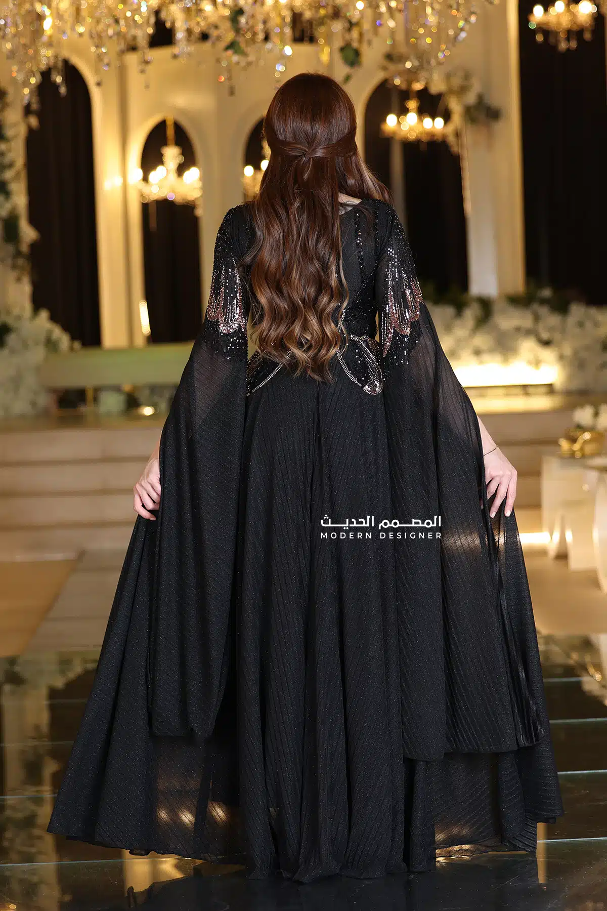 فستان سواريه لمعه طويل