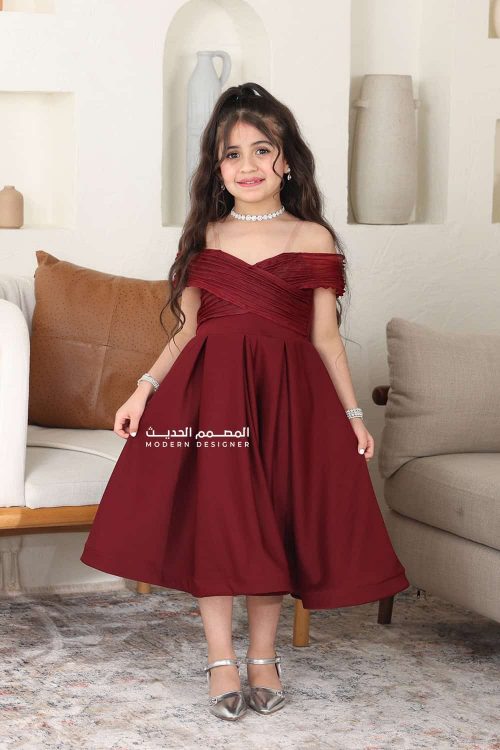 فستان بناتي ناعم وراقي