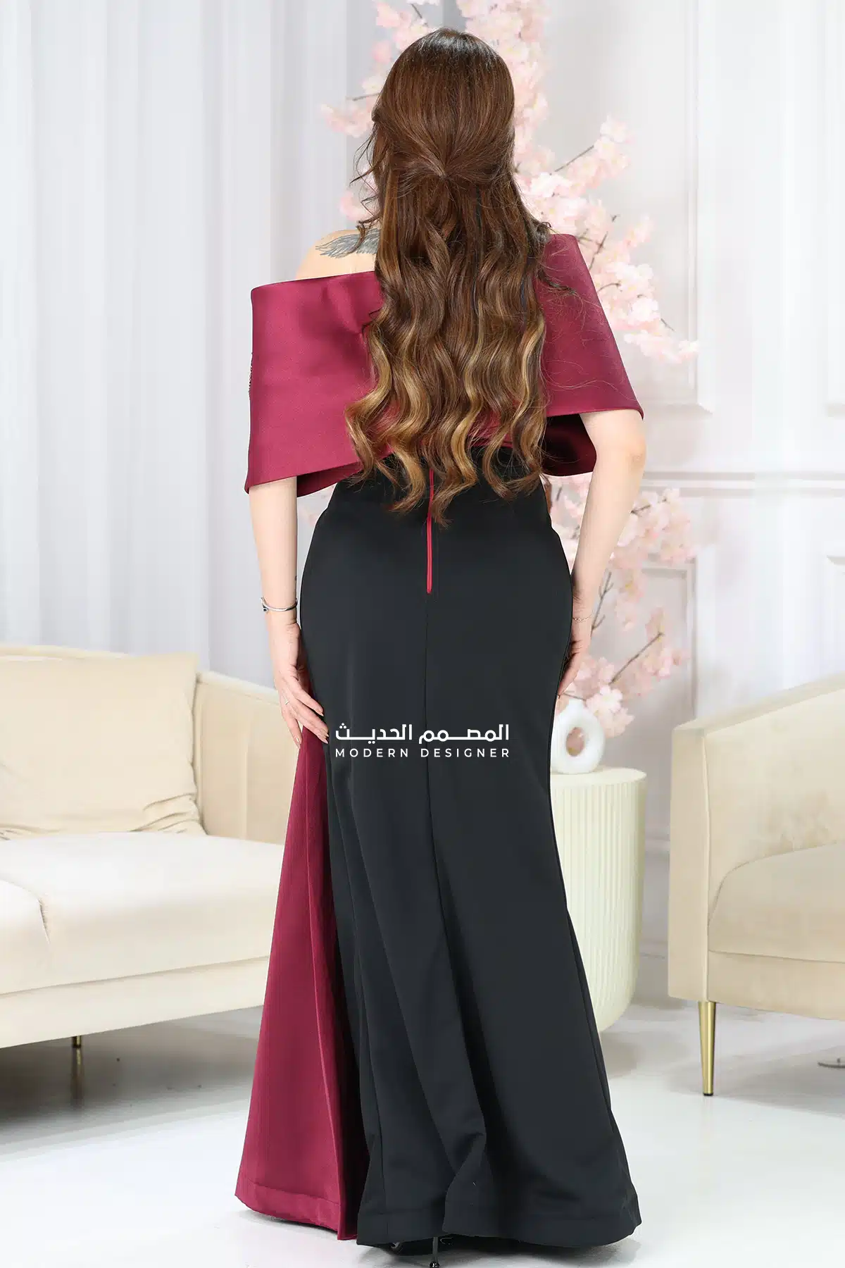 فستان سواريه بتطريز فاخر