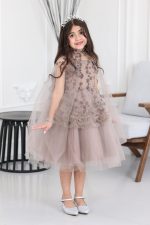 فستان بناتي تل فاخر