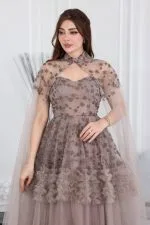 فستان مناسبات بتطريز فاخر