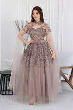 فستان مناسبات بتطريز فاخر