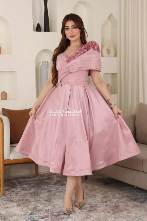 فستان ميدي بتصميم فخم
