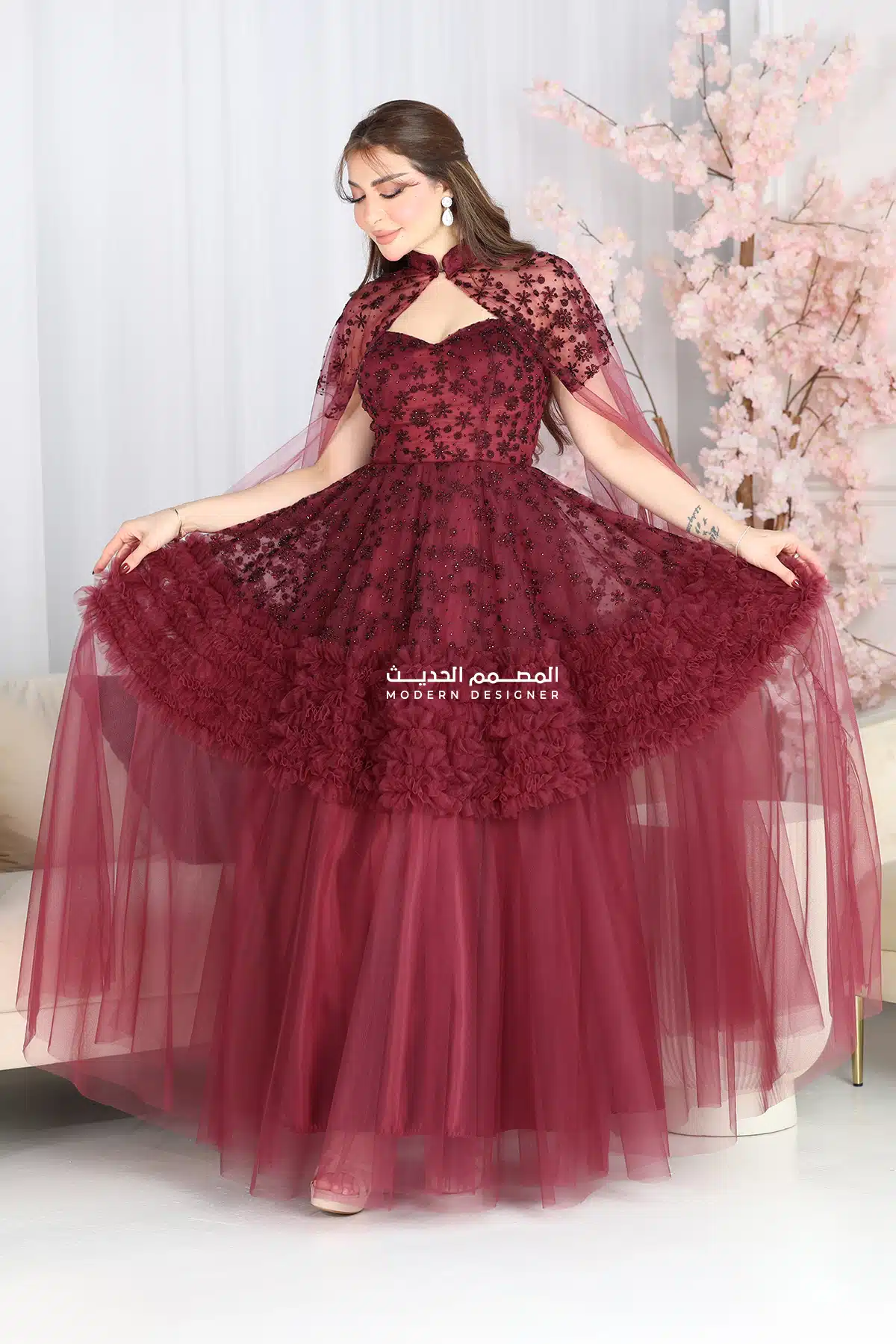 فستان مناسبات بتطريز فاخر