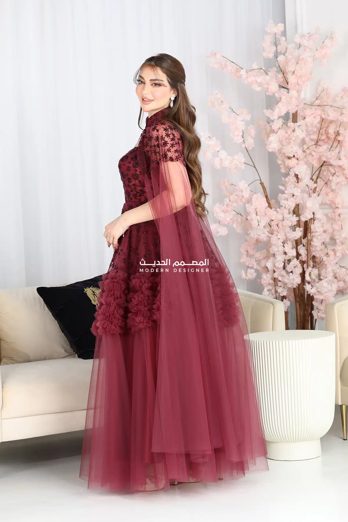 فستان مناسبات بتطريز فاخر