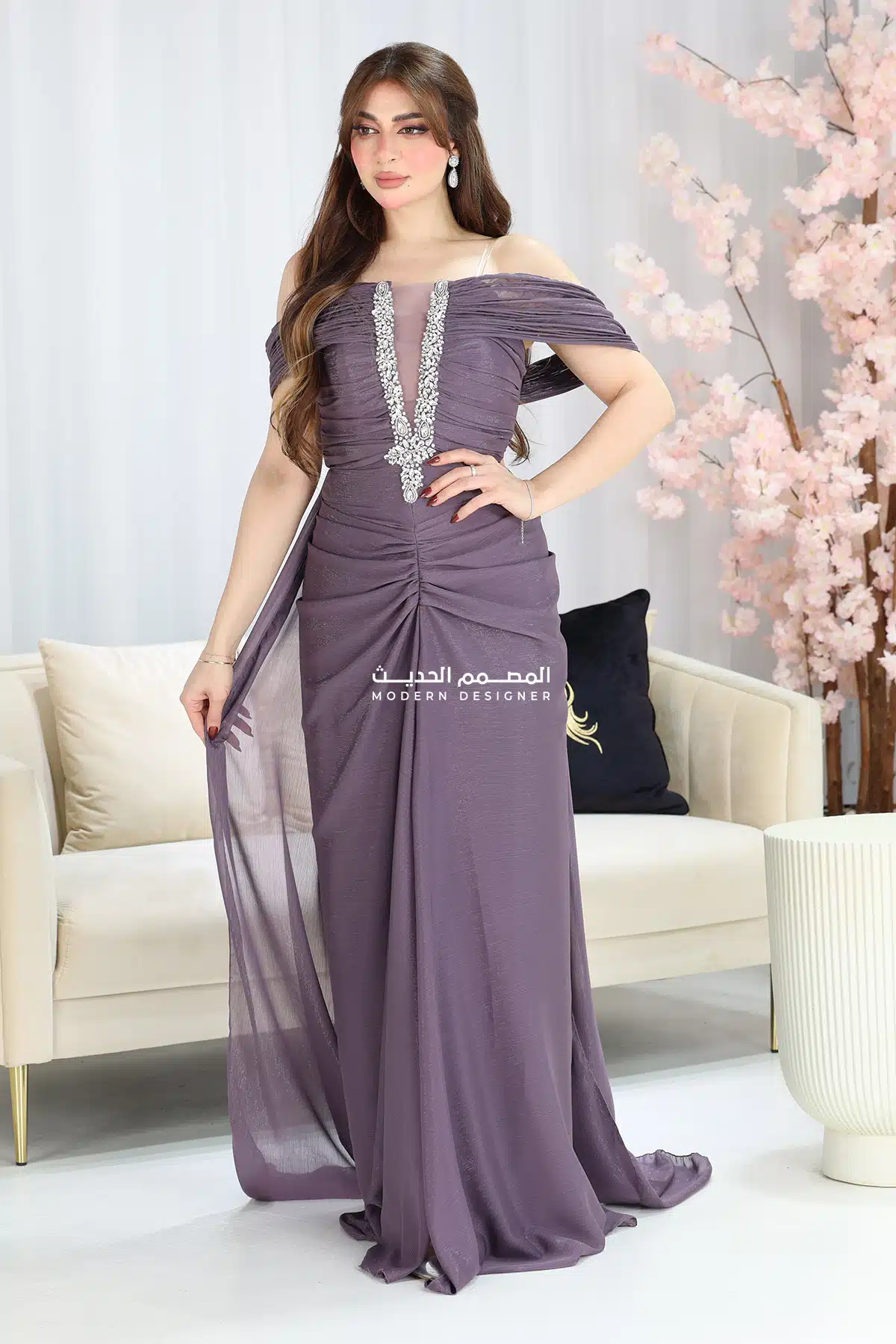 فستان ناعم مناسبات فاخر