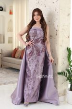 فستان سهرة فاخر بتطريز