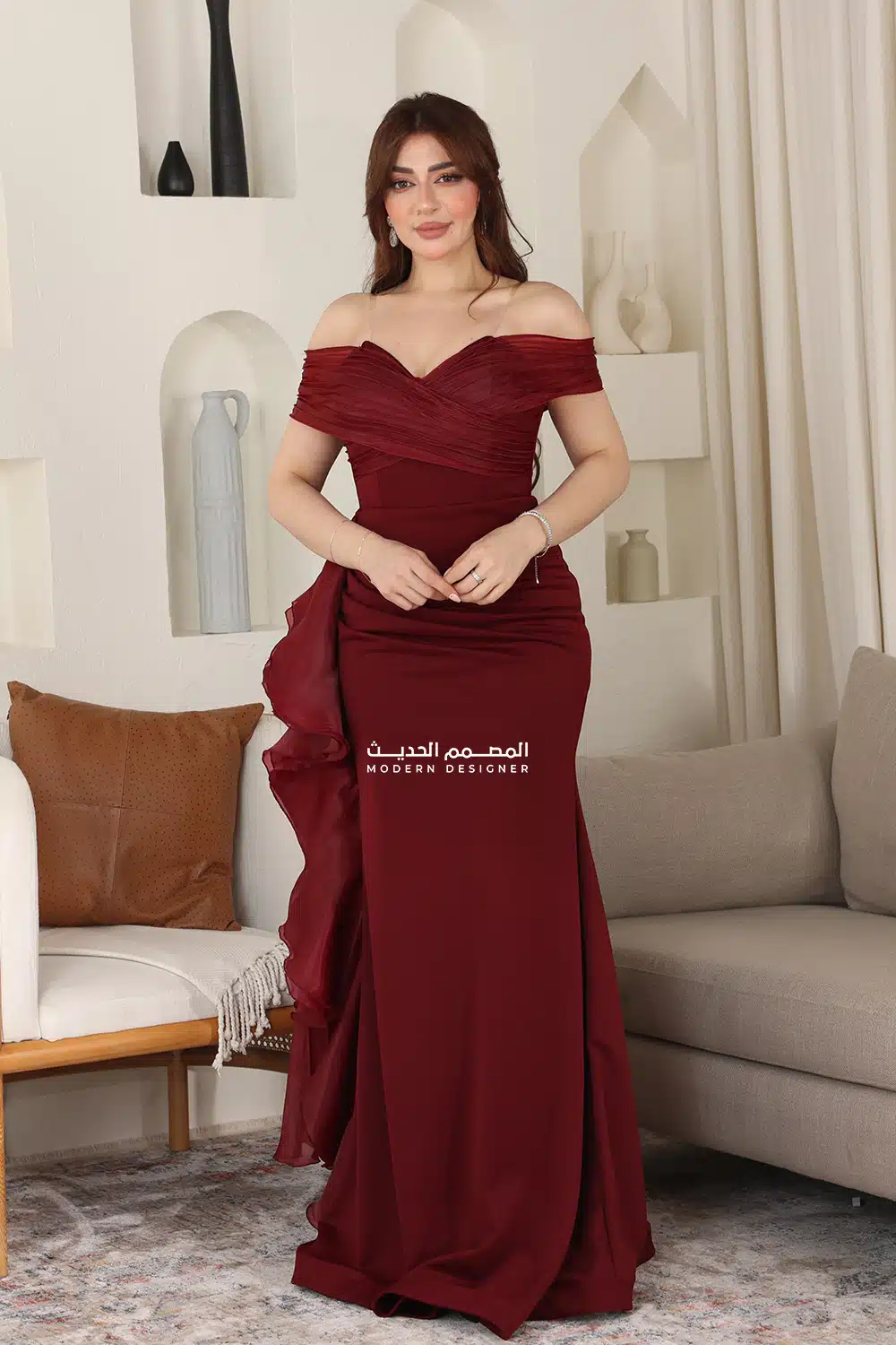 فستان أوف شولدر أنيق فستان أوف شولدر أنيق