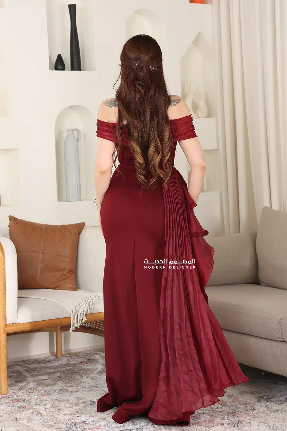 فستان أوف شولدر أنيق فستان أوف شولدر أنيق