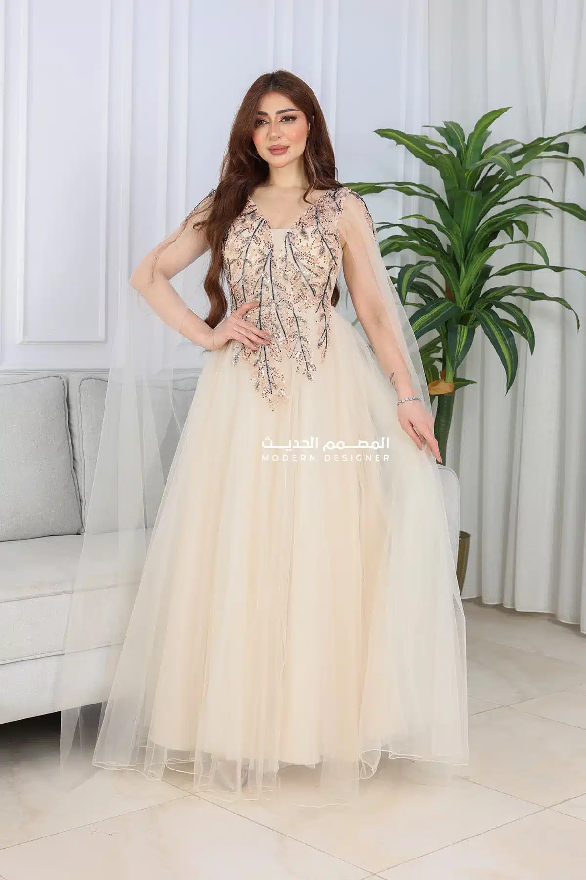 فستان سهرة تصميم راقي