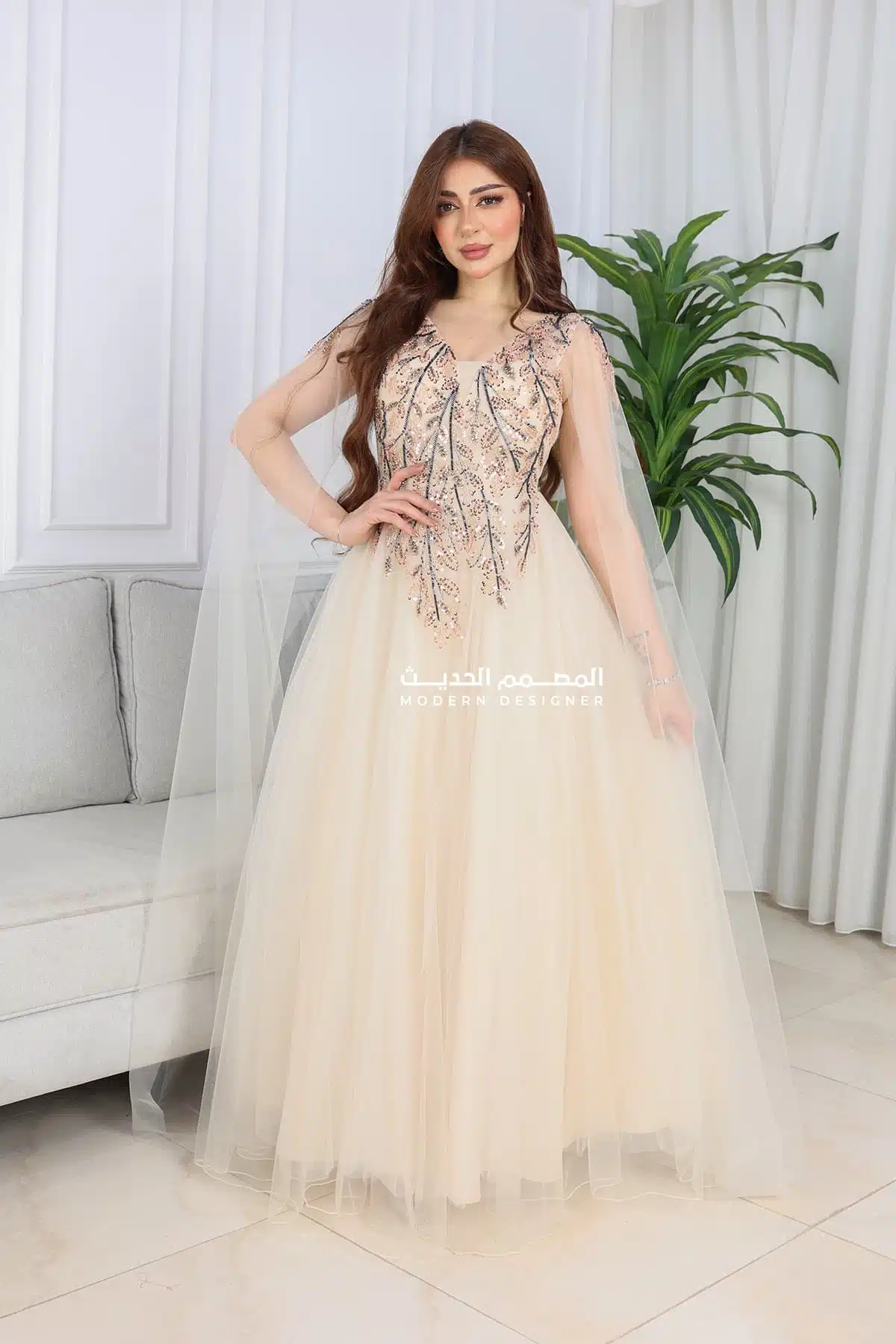 فستان سهرة تصميم راقي