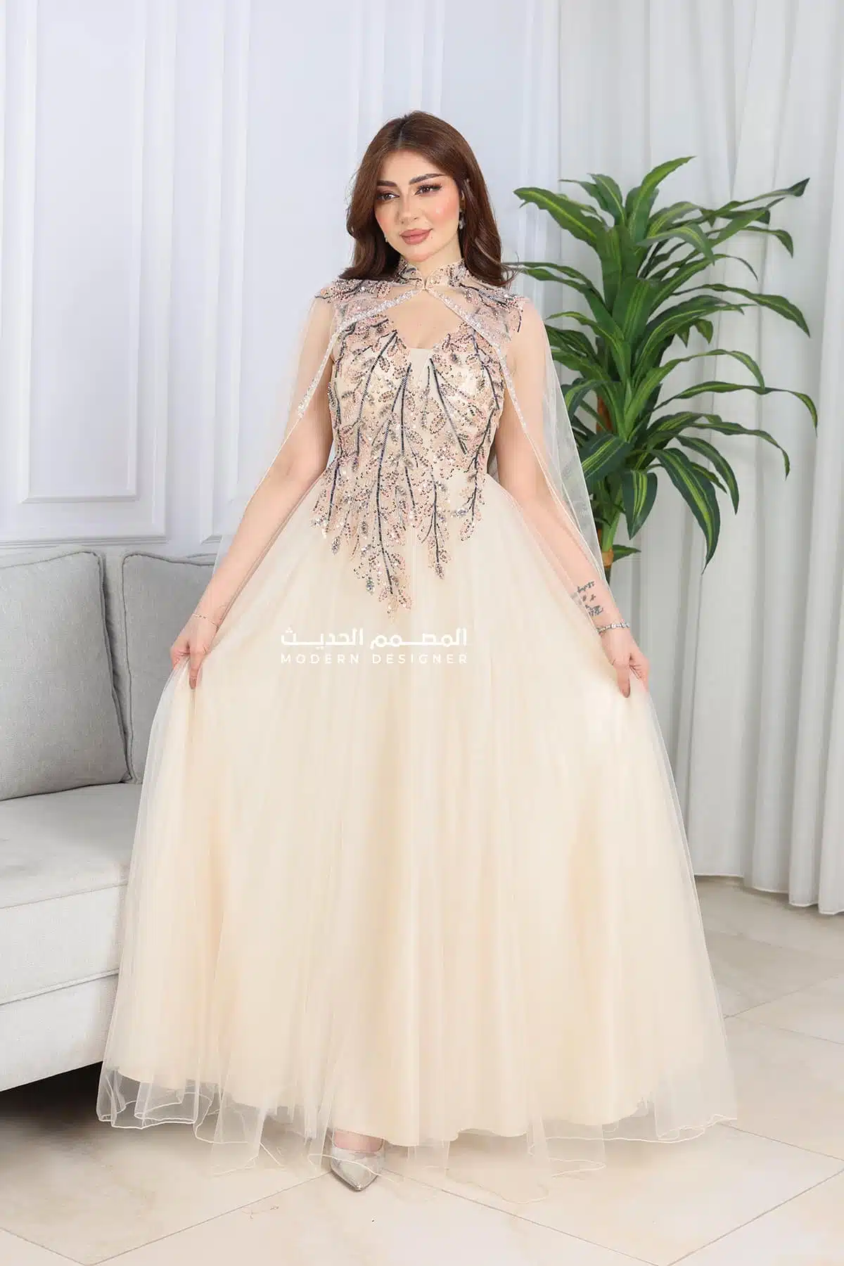 فستان سهرة كلاسيكي فاخر