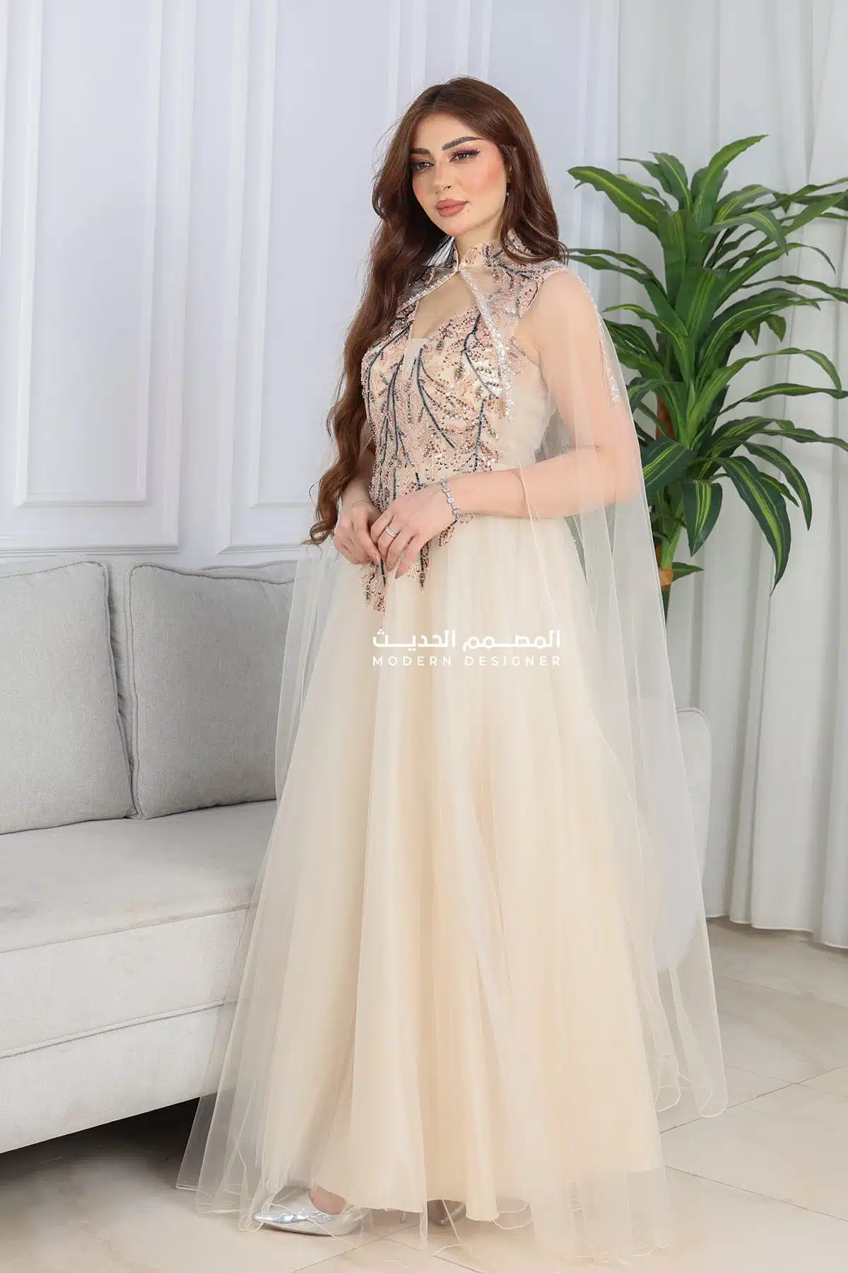 فستان سهرة كلاسيكي فاخر