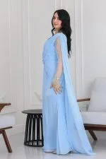 فستان سهرة أنيق بأكمام 