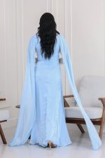 فستان سهرة أنيق بأكمام 