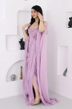 فستان مناسبات ناعم فاخر