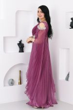 فستان سواريه بأكمام طويلة