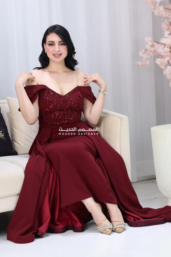 فستان سهرة عصري فاخر