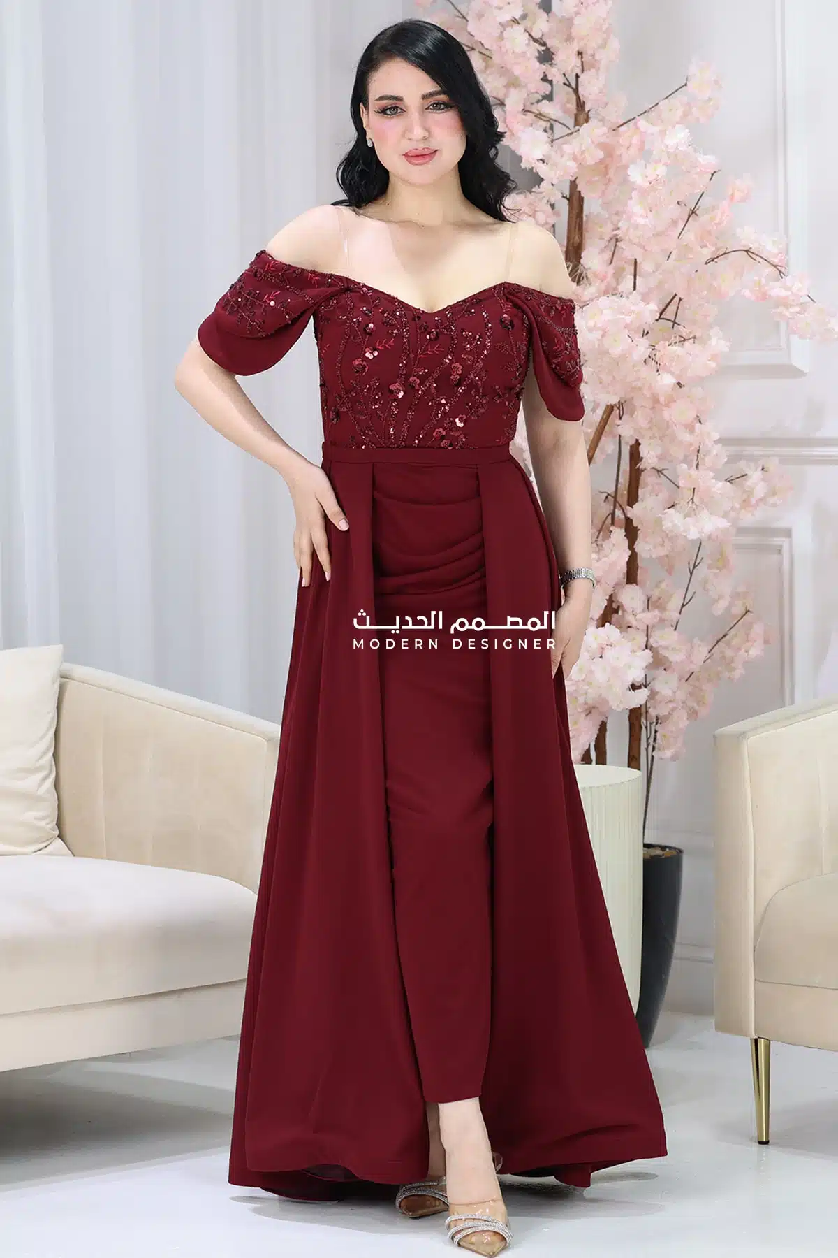 فستان سهرة عصري فاخر