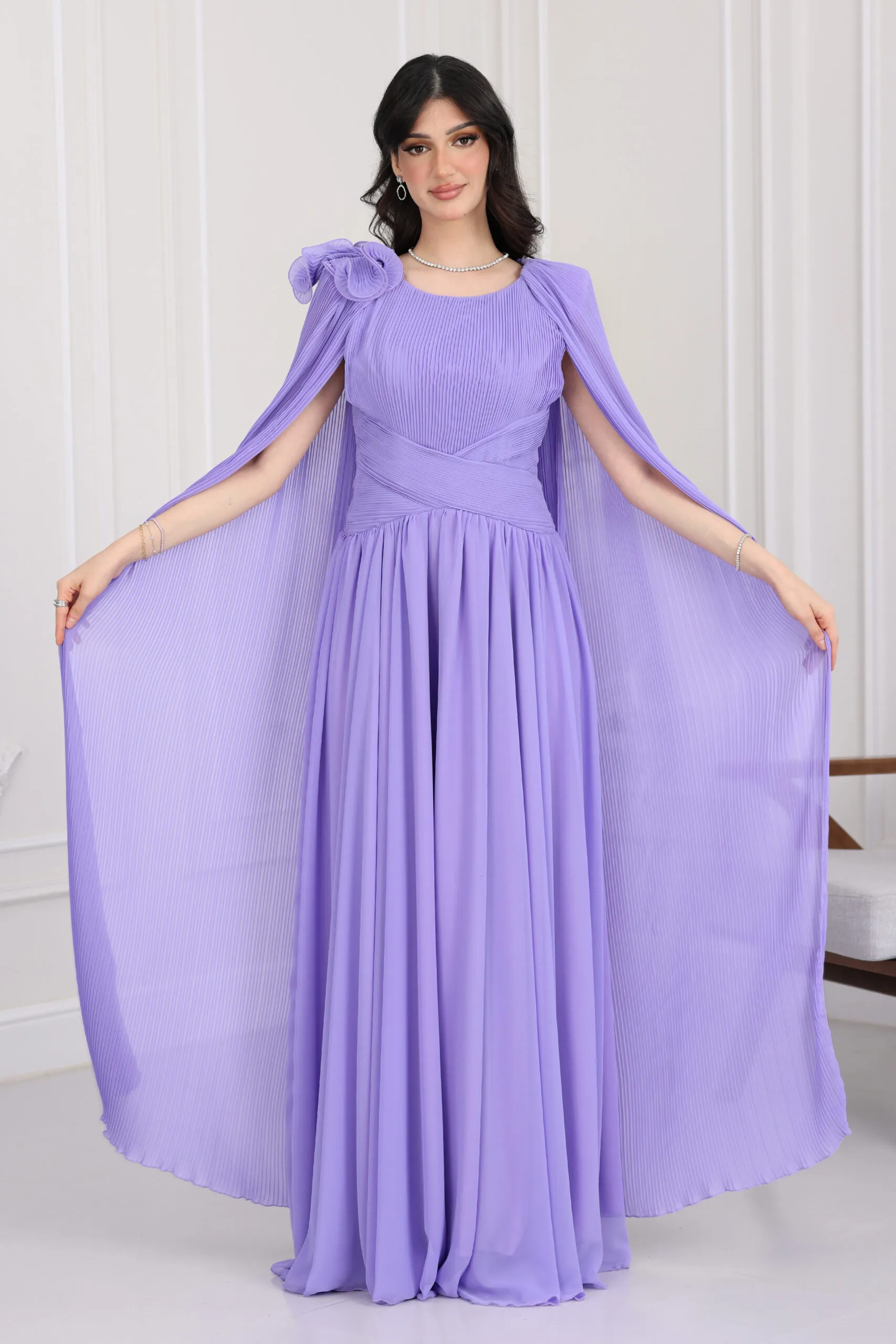 فستان  شيفون  سهرة فاخر