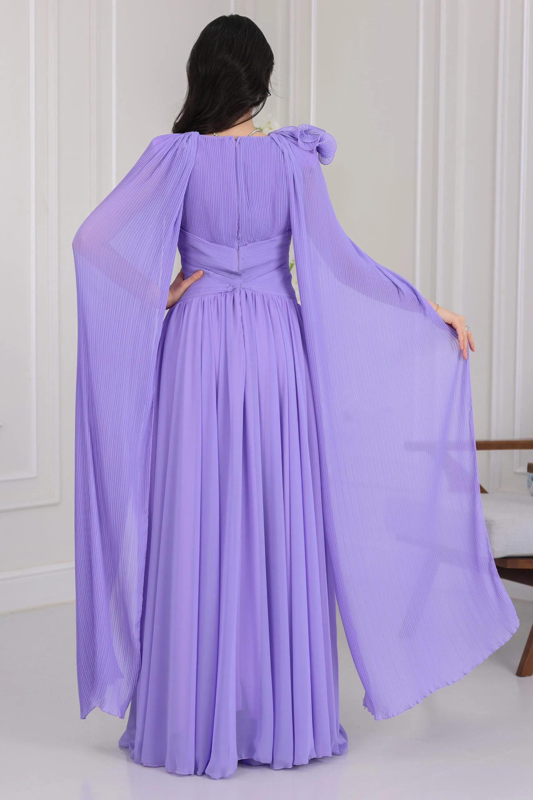 فستان  شيفون  سهرة فاخر