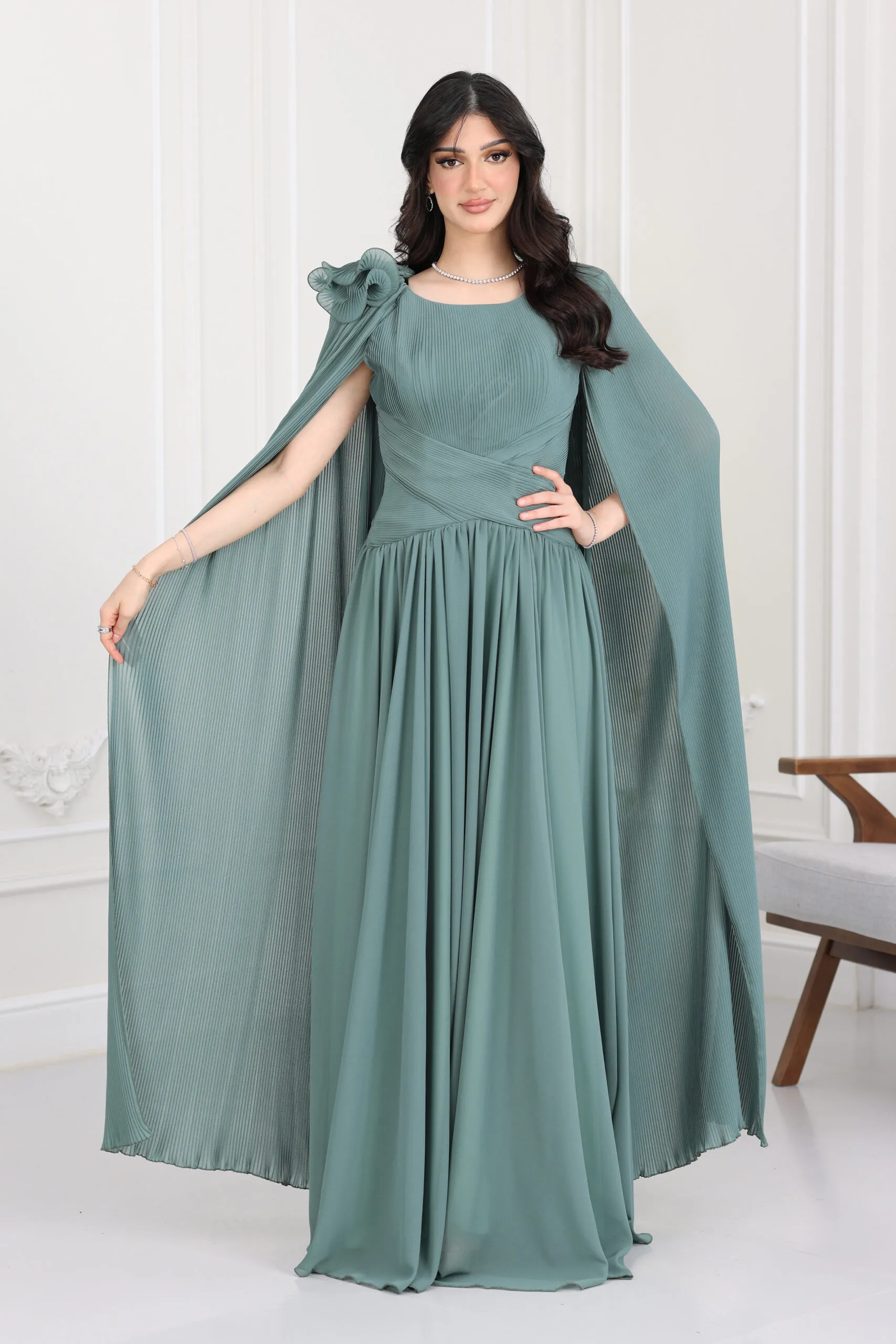 فستان  شيفون  سهرة فاخر