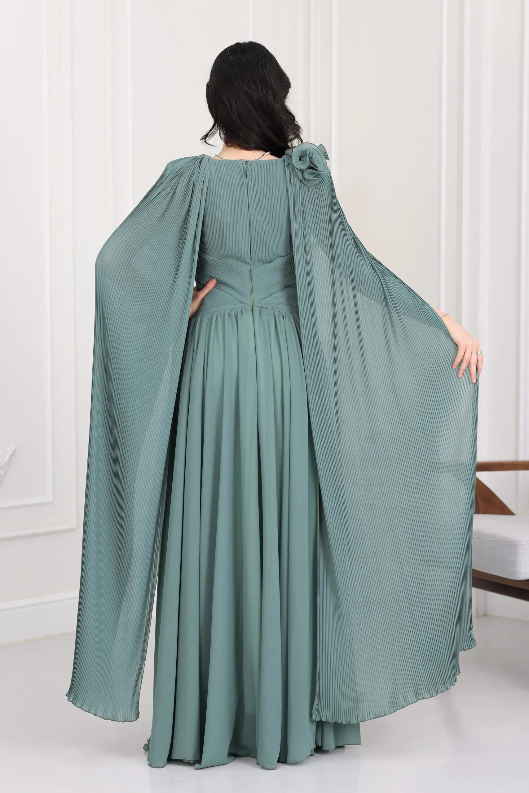 فستان  شيفون  سهرة فاخر