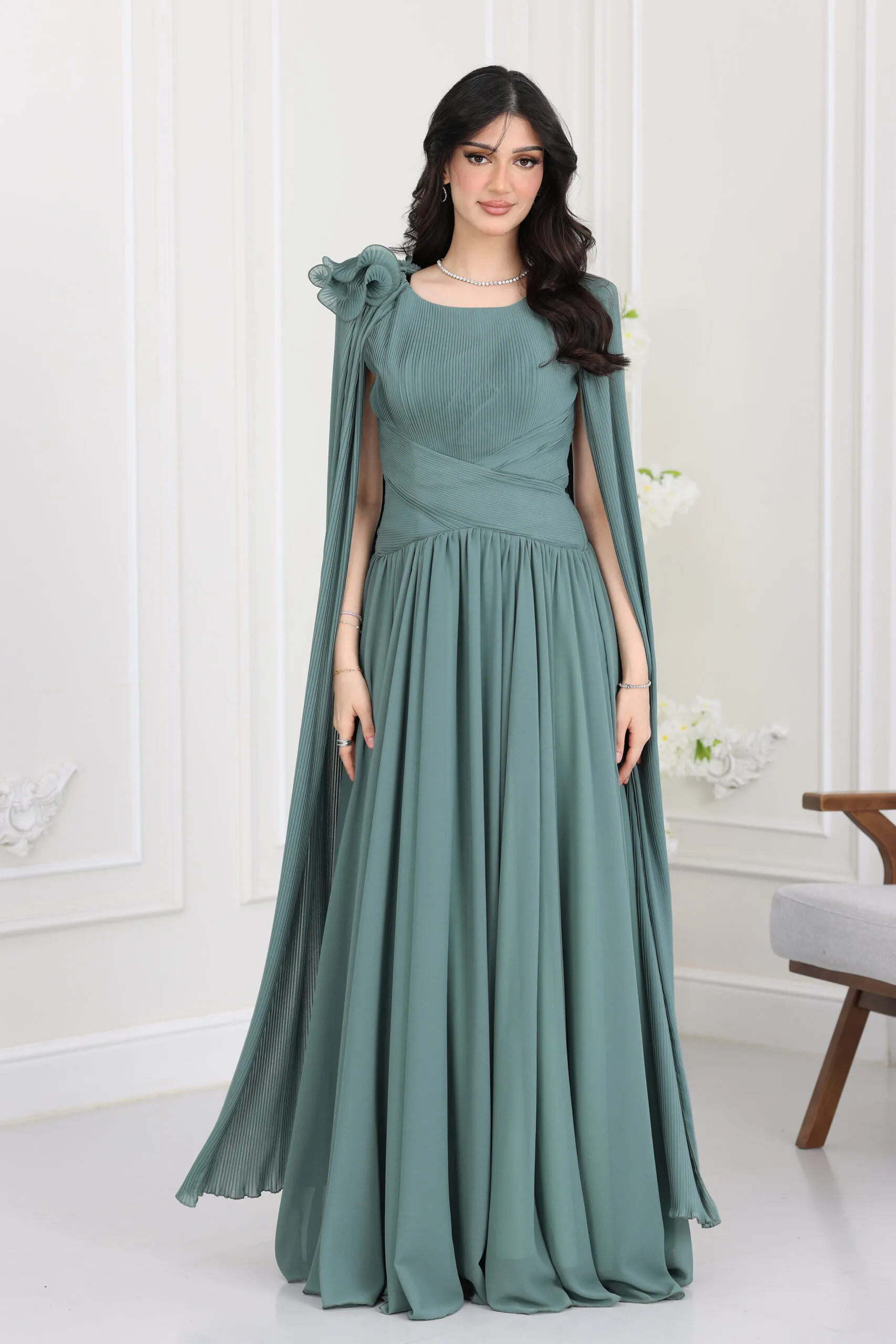 فستان  شيفون  سهرة فاخر