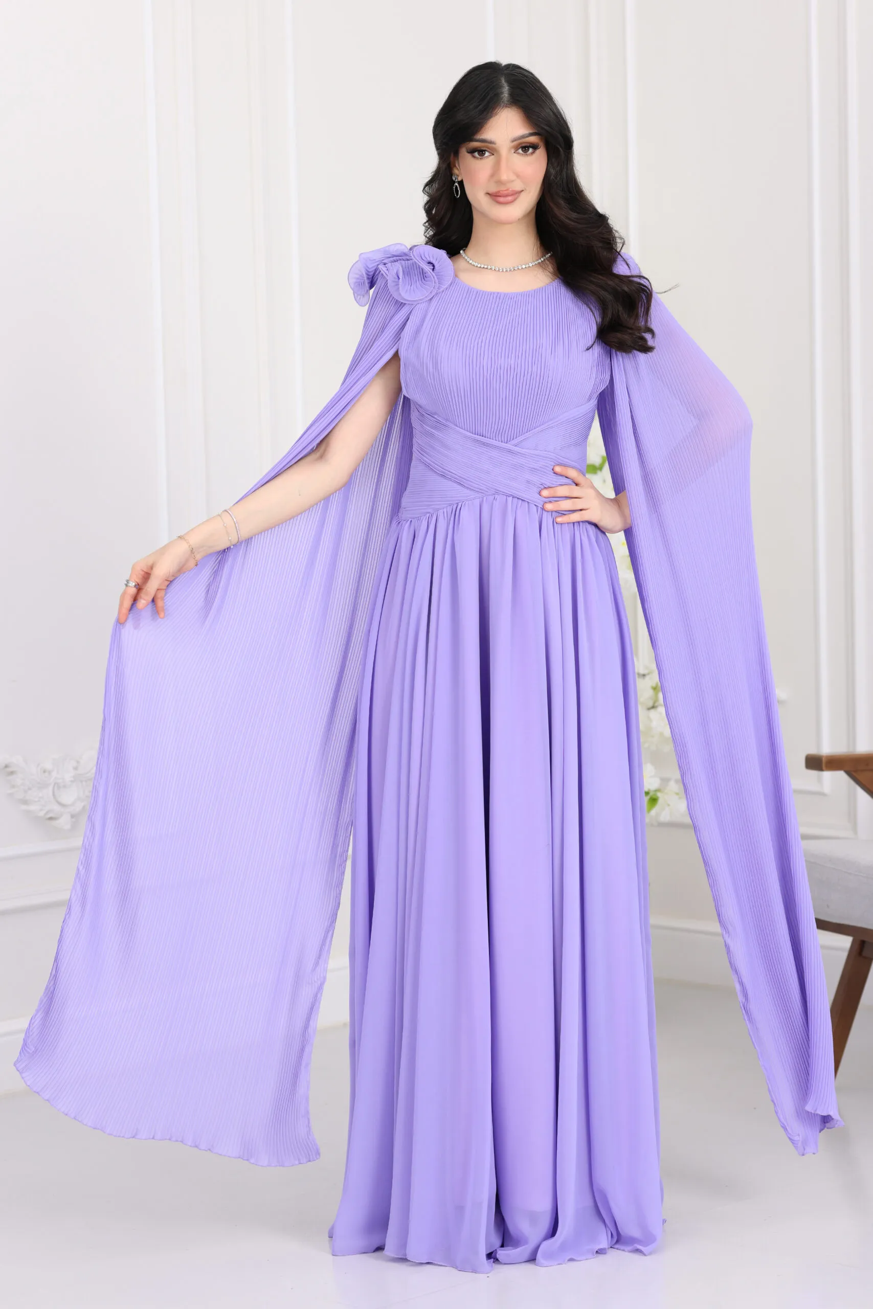 فستان  شيفون  سهرة فاخر