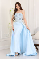 ⁦فستان سهرة تب بتطريز⁩ - الصورة ⁦3⁩